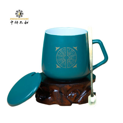Matowa ceramiczna filiżanka kawy wielokrotnego użytku 7x9cm Tradycyjna medycyna chińska z łyżką
